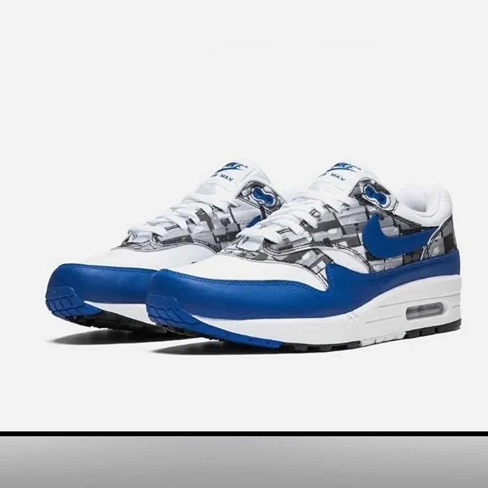 Nike Air Max 1 Print "Atmos -We Love Nike"  (white/game royal/neutral grey color